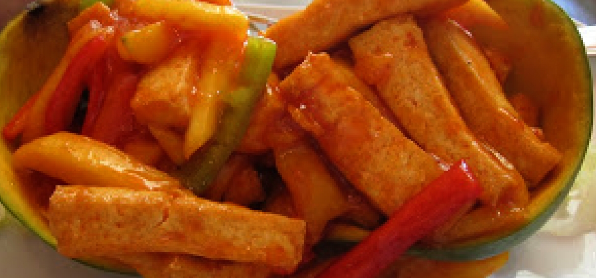 Hot Curried Mangos with Tofu