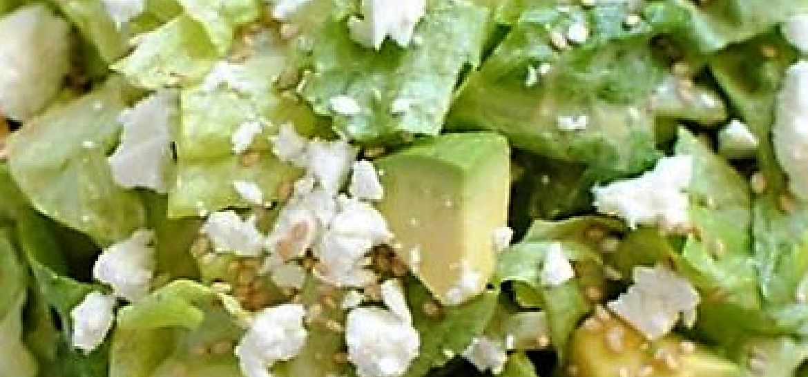 Romaine Heart Salad with Easy Avocado Vinaigrette